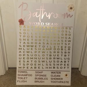 Bathroom word search